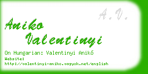 aniko valentinyi business card