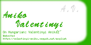 aniko valentinyi business card